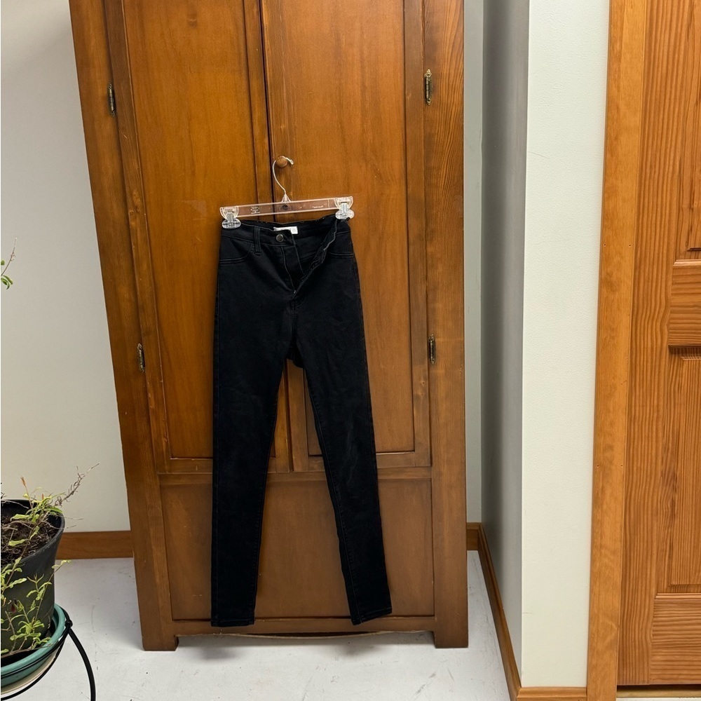 VIBRANT MIU black high waist denim skinny jeans jr size3 29-30 in inseam